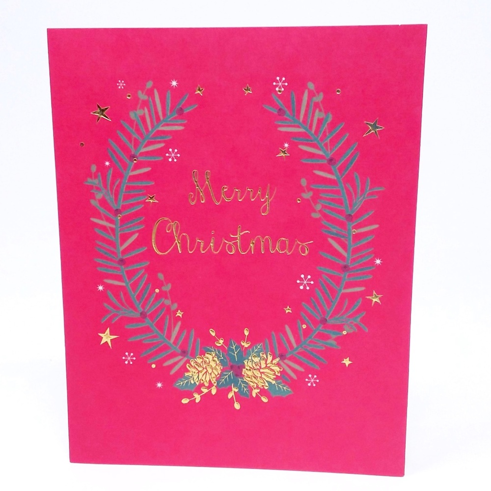 🌸4/$35🌸 10PC Papyrus Wreath Christmas Cards with Envelopes, Seals
